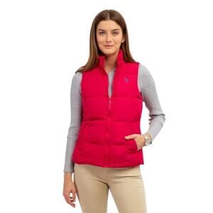 US Polo Assn. red puffer vest